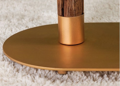 Põrandavalgusti nagiga WARDROBE pruun / kuldne, 70x20xH150 cm