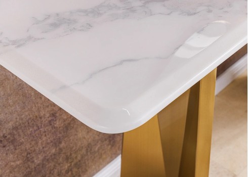 Konsoollaud EXTRAVAGANCIA valge / kuldne, 140x40xH75 cm