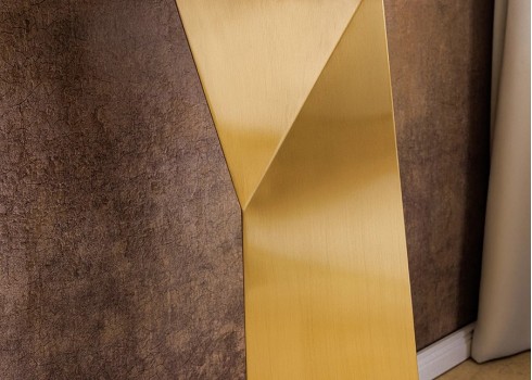 Konsoollaud EXTRAVAGANCIA valge / kuldne, 140x40xH75 cm