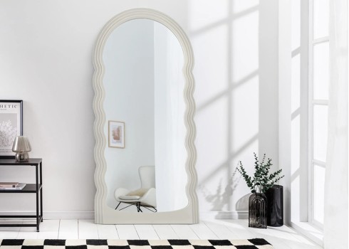 Peegel WAVE valge, 80x4xH160 cm
