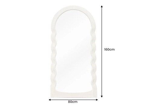 Peegel WAVE valge, 80x4xH160 cm
