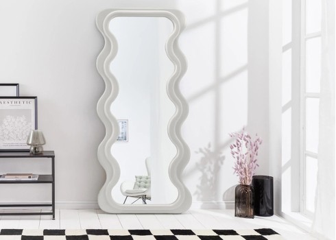 Peegel CURVY valge, 70x5xH160 cm