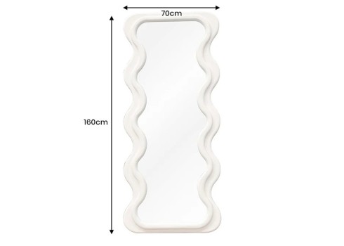 Peegel CURVY valge, 70x5xH160 cm
