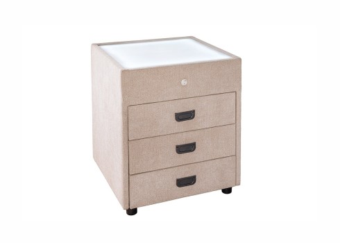 Öökapp valgustusega TOULOUSE beež, 45x45xH55 cm