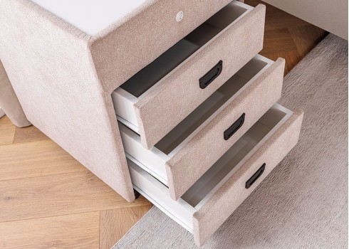 Öökapp valgustusega TOULOUSE beež, 45x45xH55 cm