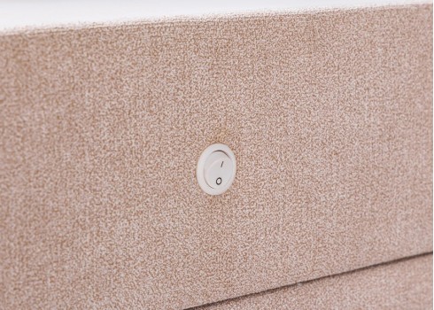 Öökapp valgustusega TOULOUSE beež, 45x45xH55 cm