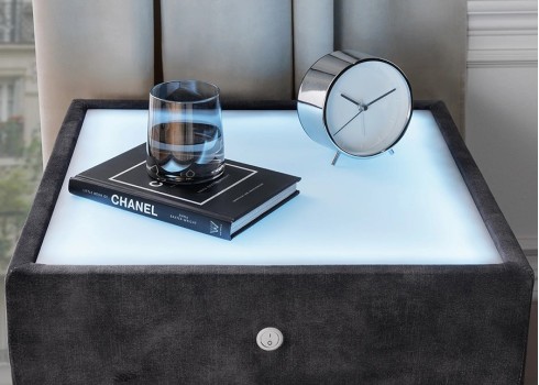 Öökapp valgustusega PARIS hall, 45x45xH55 cm