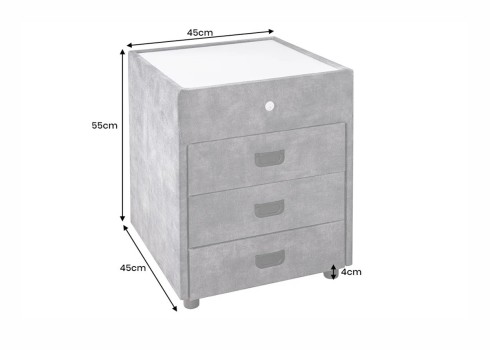 Öökapp valgustusega PARIS hall, 45x45xH55 cm