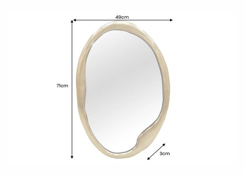 Seinapeegel PORTRAIT kuldne, 49x3xH71 cm