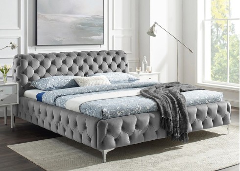 Voodi MODERN BAROQUE hall, magamistoamööbel, voodid, 180x200 voodi