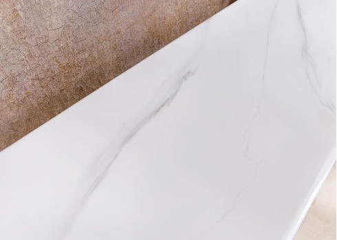 Konsoollaud ART LIVING valge / kuldne, 140x40xH75 cm