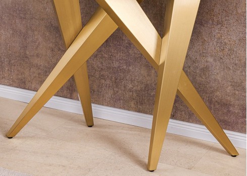 Konsoollaud ART LIVING valge / kuldne, 140x40xH75 cm