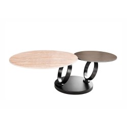 Diivanilaud RINGS naturaalne / pruun, 133x50xH44 cm