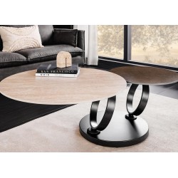 Diivanilaud RINGS naturaalne / pruun, 133x50xH44 cm