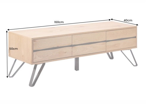 Tv-alus LIVING EDGE metsik tamm, 160x40xH50 cm