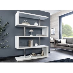 Riiul SNAKE valge, 120x35xH165 cm