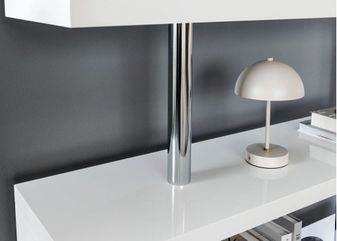 Riiul SNAKE valge, 120x35xH165 cm