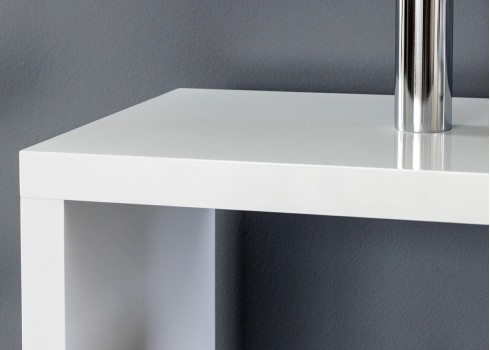 Riiul SNAKE valge, 120x35xH165 cm