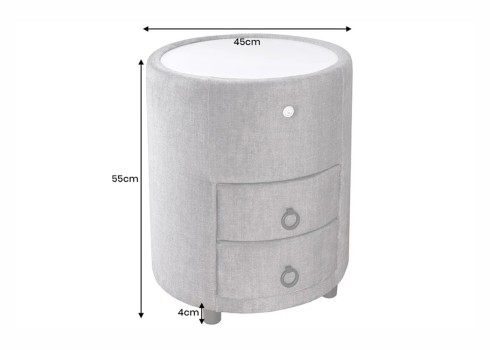 Öökapp valgustusega SIGNUM hall, 45x45xH55 cm