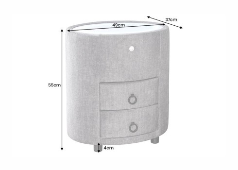 Öökapp valgustusega SIGNUM hall, 49x37xH55 cm