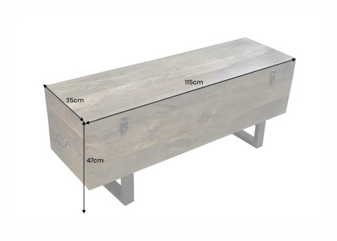 Pink FACTORY LOFT pruun, 115x35xH47 cm