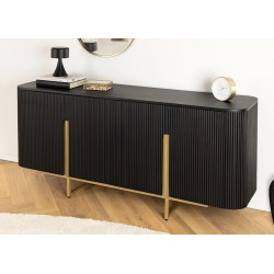 Kummut GATSBY must / kuldne, 160x40xH75 cm