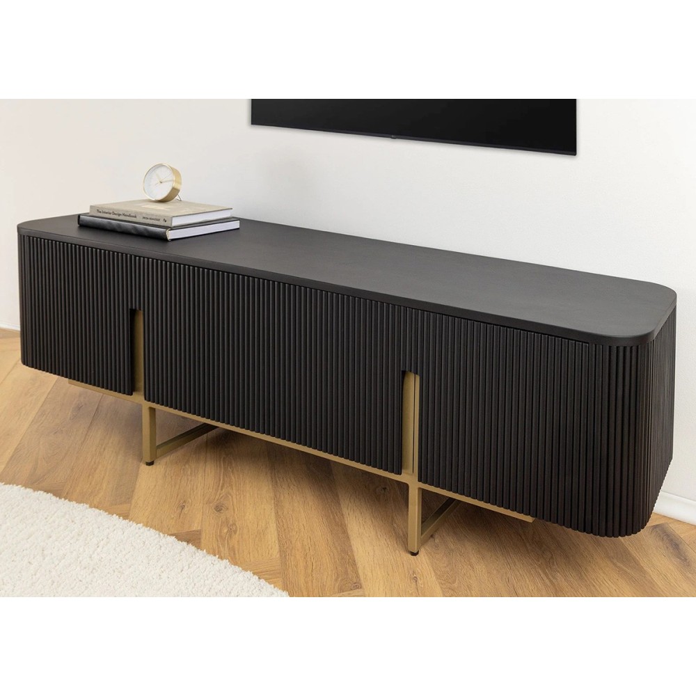 Tv-alus GATSBY must / kuldne, 160x42xH50 cm