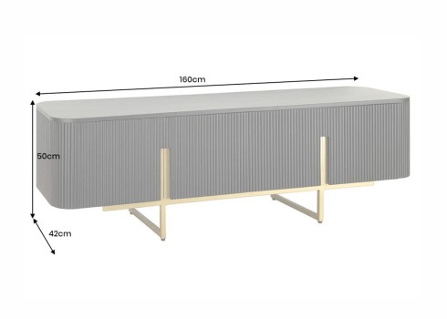 Tv-alus GATSBY must / kuldne, 160x42xH50 cm