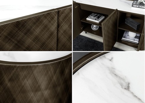 Kummut REFLECTION pronks, 150x44xH75 cm