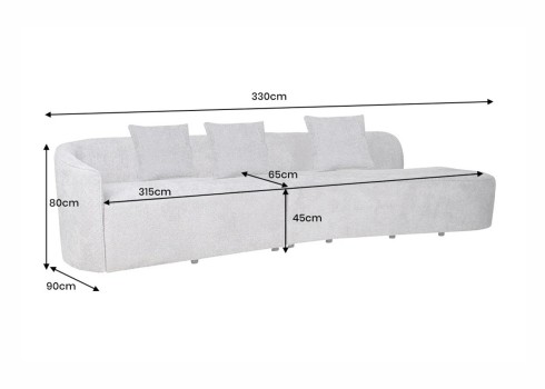 Diivan ATELIER hall, 340x90xH80 cm