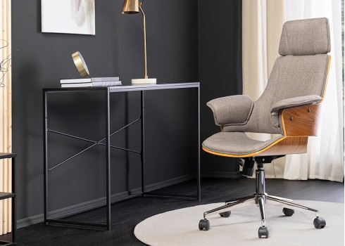 Kontoritool MANHATTAN pruun / hall, 64x74xH113-123 cm