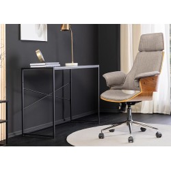 Kontoritool MANHATTAN pruun / hall, 64x74xH113-123 cm