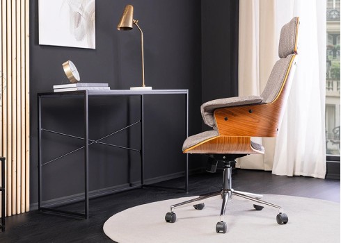 Kontoritool MANHATTAN pruun / hall, 64x74xH113-123 cm