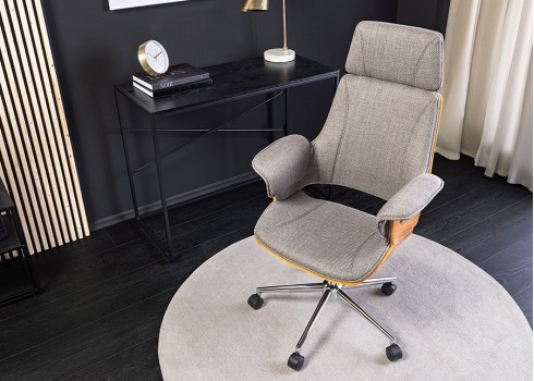 Kontoritool MANHATTAN pruun / hall, 64x74xH113-123 cm