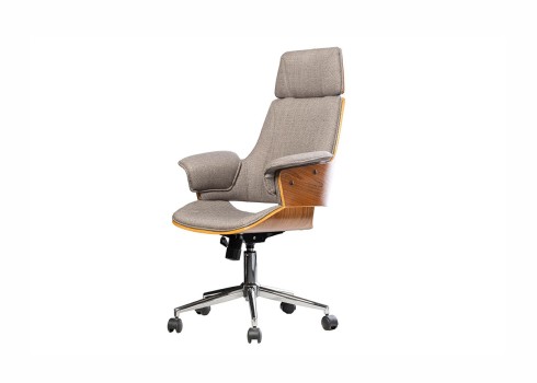 Kontoritool MANHATTAN pruun / hall, 64x74xH113-123 cm