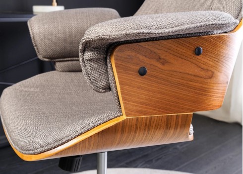 Kontoritool MANHATTAN pruun / hall, 64x74xH113-123 cm