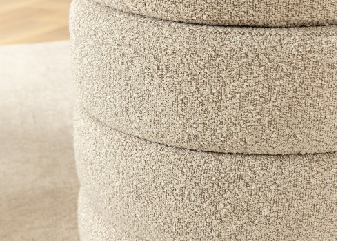 Tumba panipaigaga VOQUE beež buklee, 41x41xH49 cm