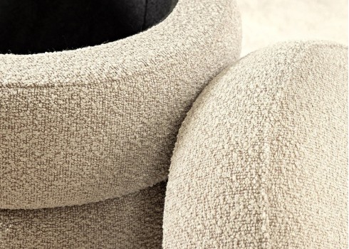 Tumba panipaigaga VOQUE beež buklee, 41x41xH49 cm