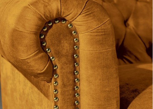 Diivan CHESTERFIELD kollane, 205x87xH73 cm