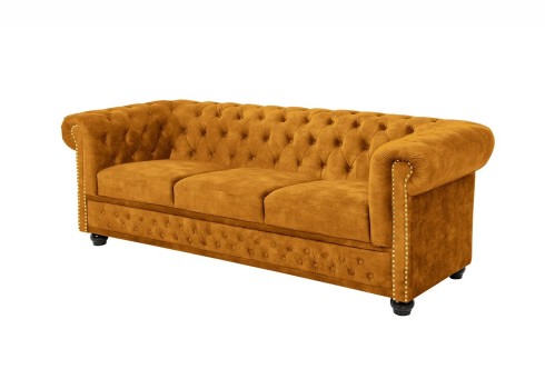 Diivan CHESTERFIELD kollane, 205x87xH73 cm