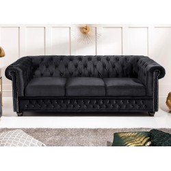 Diivan CHESTERFIELD must, 205x87xH73 cm