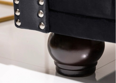 Diivan CHESTERFIELD must, 205x87xH73 cm