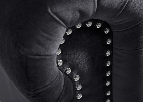 Diivan CHESTERFIELD must, 205x87xH73 cm