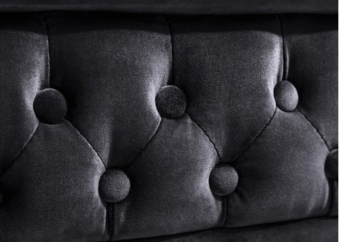 Diivan CHESTERFIELD must, 205x87xH73 cm