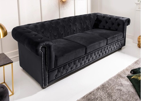 Diivan CHESTERFIELD must, 205x87xH73 cm