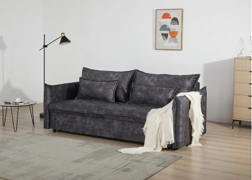 Diivanvoodi APARTMENT tumehall, 215x100xH90 cm