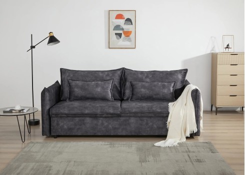 Diivanvoodi APARTMENT tumehall, 215x100xH90 cm