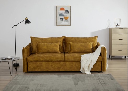 Diivanvoodi APARTMENT kollane, 215x100xH90 cm