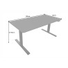 Elektriliselt reguleeritav kirjutuslaud DESK valge, 140x60xH72 cm