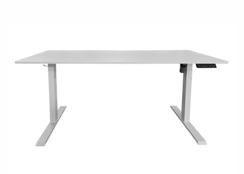 Elektriliselt reguleeritav kirjutuslaud DESK valge, 140x60xH72 cm